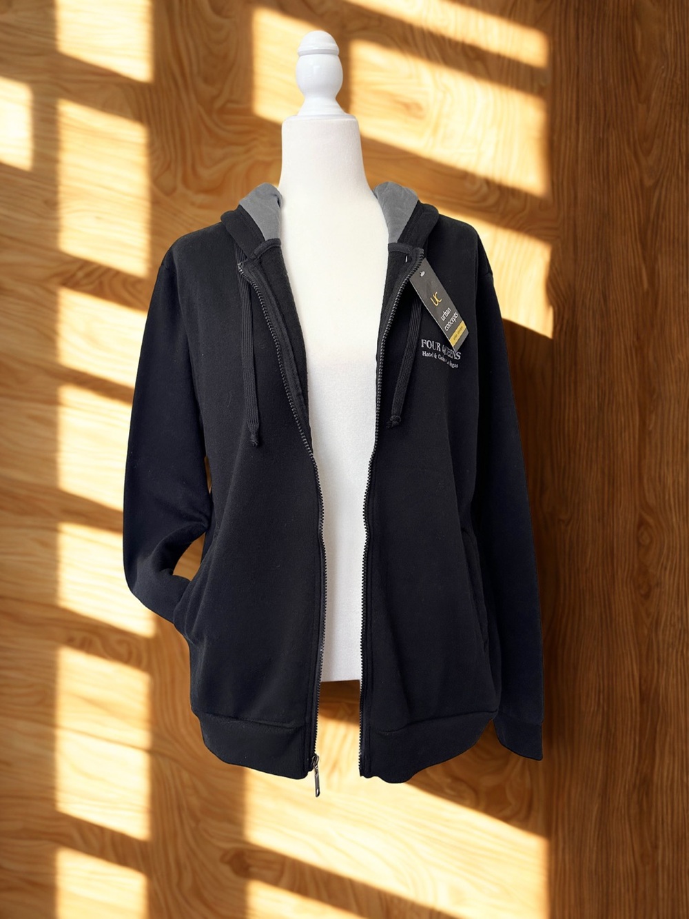 Men’s Urban Concepts Black Zip Hoodie Jacket from Four Queens Hotel & Casino